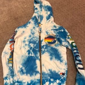 NWT AVIATOR NATION KIDS TIE DYE HOODIE SIZE 6